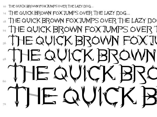 Soul Of Holitter Alternative font waterfall